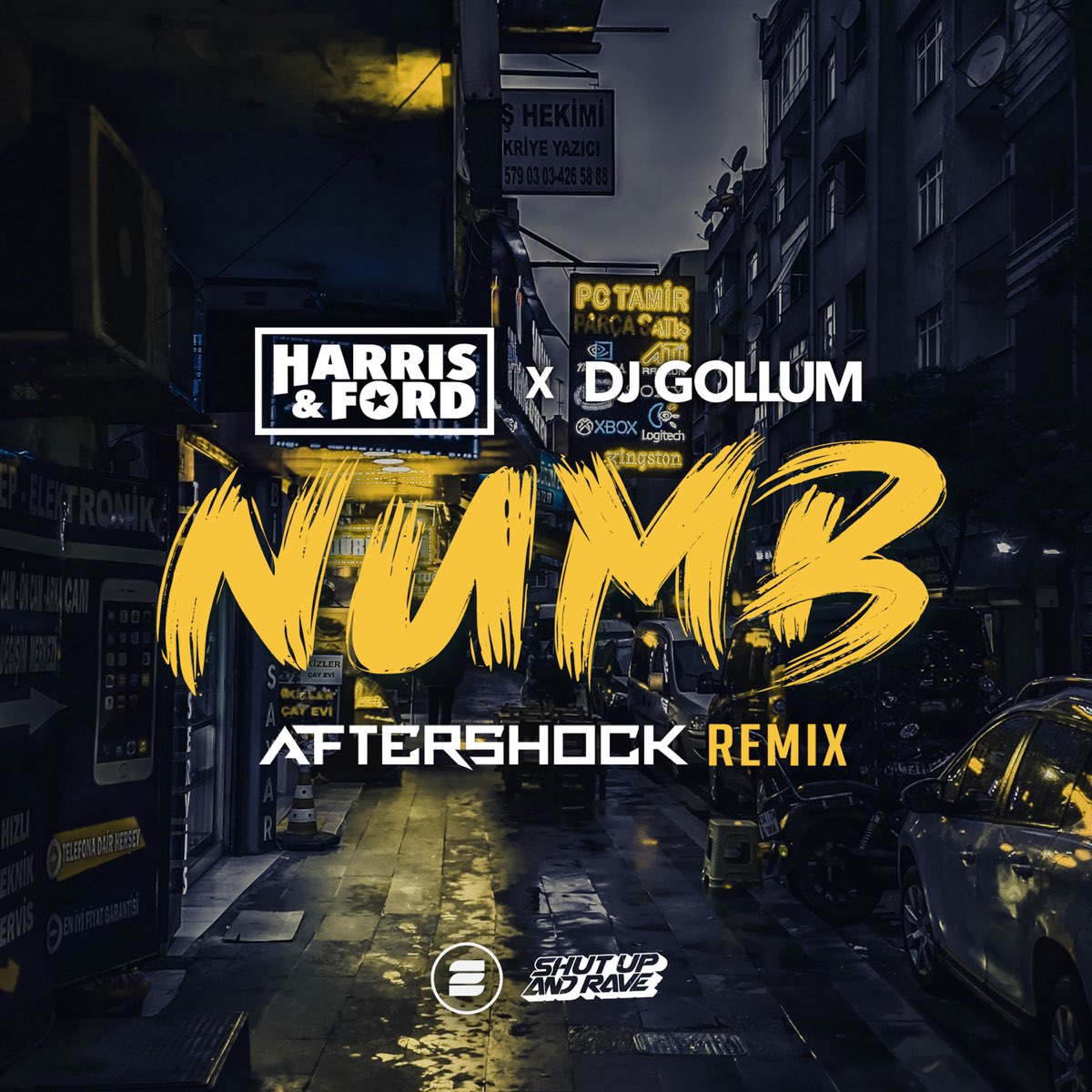 cover artwork for "Harris & Ford x DJ Gollum - Numb (Aftershock Remix)"