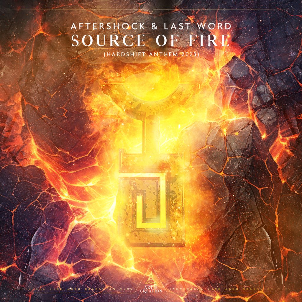 cover artwork for "Aftershock & Last Word - Source Of Fire (Hardshift Anthem 2023)"